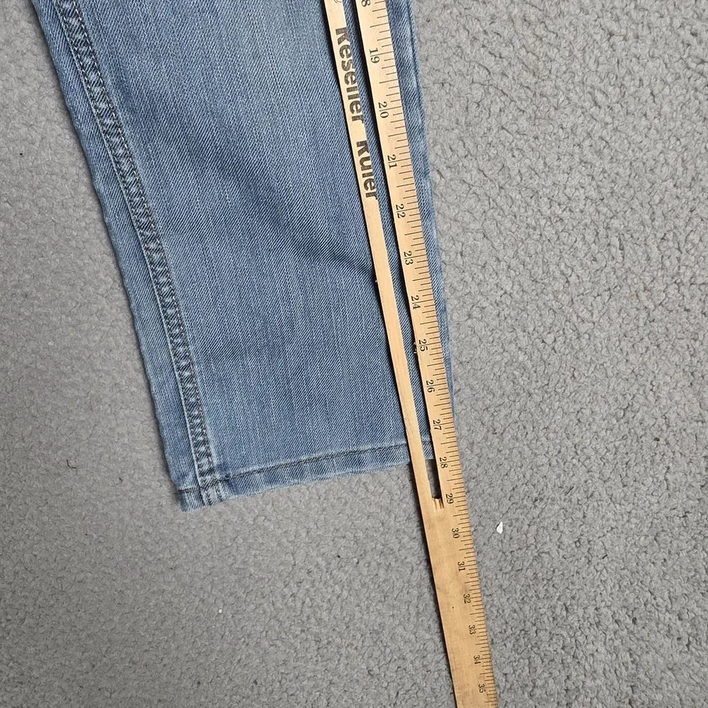 Levis Jeans Boys Size 7X Reg Light Wash 514 Slim Straight Lightweight Adjustable